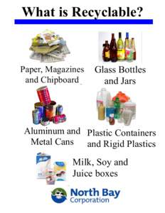 What is Recyclable?  Paper, Magazines and Chipboard  Glass Bottles