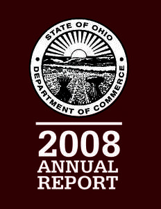 Ohio Department of Commerce						[removed]Annual Report Table of Contents Financial Institutions