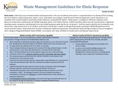 Microsoft Word - Waste Management Guidelines for Ebola Response Oct 2014