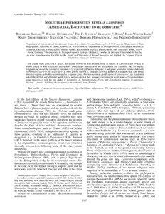 American Journal of Botany 93(8): 1193–[removed]MOLECULAR PHYLOGENETICS REVEALS LEONTODON