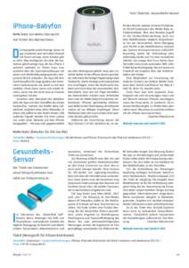 Test | Babyfon, Gesundheits-Sensor  iPhone-Babyfon WeMo Baby von Belkin überwacht den Schlaf des Nachwuchses.