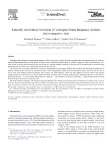 Laterally constrained inversion of helicopter-borne frequency-domain electromagnetic data