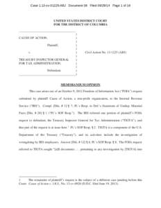 Case 1:13-cvABJ Document 38 FiledPage 1 of 18  UNITED STATES DISTRICT COURT FOR THE DISTRICT OF COLUMBIA ____________________________________ )