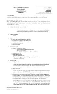 TOWN OF HOT SULPHUR SPRINGS  TOWN BOARD REGULAR MEETING MINUTES