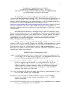 Bibliography for NJ & Globalization conference