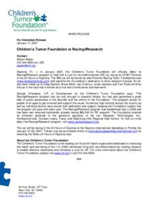 Microsoft Word - Racing4Research Press Release[removed]doc