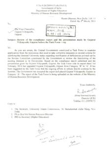 F.No[removed]U3 (A) (Vol.5) Government of India Department of Higher Education Ministry of Human Resource Development Shastri Bhawan, New Delhi: [removed]Dated: the 4th March, 2014