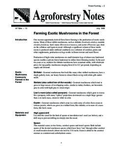 Forest Farming — 2  Agroforestry Notes USDA Forest Service • USDA Natural Resources Conservation Service  AF Note — 13