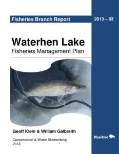 Fisheries Management Plan – Waterhen Lake
