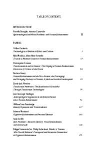 TABLE OF CONTENTS  INTRODUCTION Fiorella Battaglia, Antonio Carnevale  Epistemological and Moral Problems with Human Enhancement
