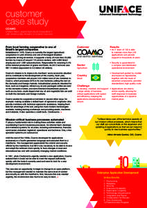 customer case study COAMO Uniface Helps Largest Agricultural Cooperative in Latin America Stay Ahead in a Dynamic Economy