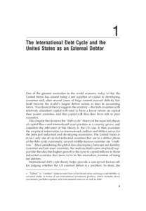1  The International Debt Cycle and the United States as an External Debtor