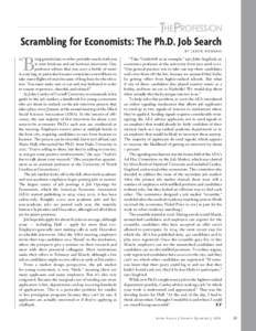 Scrambling for Economists: The Ph.D. Job Search