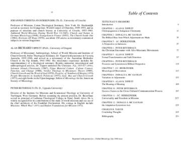 vi  Table of Contents