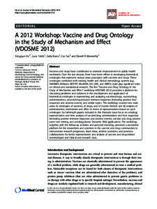 Food and Drug Administration / Information science / Technical communication / Vaccines / Semantic Web / Ontology / Vaccine Adverse Event Reporting System / Adverse effect / Cancer vaccine / Medicine / Health / Science