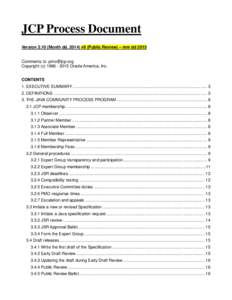 Technology Compatibility Kit / JCP Executive Committee / Java Platform /  Micro Edition / Computing / Java platform / Java Community Process