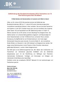 Zielfahndung des Bundeskriminalamtes 2014: Festnahme von 16 international gesuchten Straftätern 10 Mal klickten die Handschellen im Ausland und 6 Mal im Inland (Wien, am 26. JännerWie berichtet konnten die Zielf