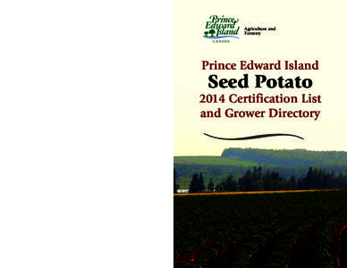 Agriculture and Forestry Prince Edward Island  Seed Potato