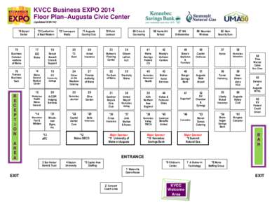 KVCC Business EXPO 2014 Floor Plan–Augusta Civic Center (updated[removed]Bryant Dental