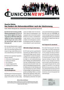 NEWS Kundenzeitschrift der IC Unicon AGZweite Säule: