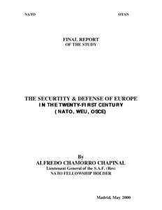 NATO  OTAN FINAL REPORT OF THE STUDY