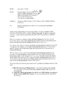 Memo From Dr. Murphy, Director of the Office of Pediatric Therapeutics, to the Committee