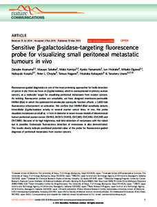 ARTICLE Received 31 Jul 2014 | Accepted 2 Feb 2015 | Published 13 Mar 2015 DOI: [removed]ncomms7463  OPEN