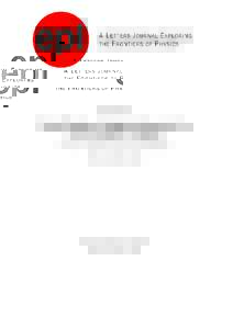 OFFPRINT  Quantification of droplet deformation by electromagnetic trapping P. C. F. Møller and L. B. Oddershede EPL, 