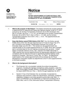 REVISED Apportionment of FY 2008 Interstate Maintenance Program Funds