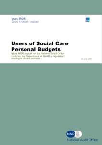 Users of Social Care Personal Budgets