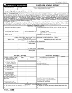 VA Form 5655, Financial Status Report