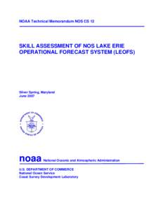 National Data Buoy Center / National Weather Service / Computational science / Physical oceanography / Coastal-Marine Automated Network / Numerical weather prediction / National Ocean Service / Lake Erie / National Oceanic and Atmospheric Administration / Oceanography / Science / Atmospheric sciences