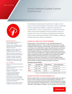 Oracle Database Exadata Express Cloud Service Data Sheet