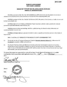 [removed]BOARD OF COMMISSIONERS SARPY COUNTY, NEBRASKA RESOLUTION AWARDING BID FOR JUVENILE JUSTICE CENTER (JJC) PARKING LOT EXPANSION PROJECT