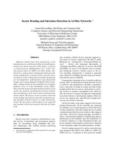 Computing / Ad hoc On-Demand Distance Vector Routing / Routing / IPv6 / Flooding / Dynamic Source Routing / Pastry / Wireless networking / Network architecture / OSI protocols