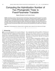 458  IEEE/ACM TRANSACTIONS ON COMPUTATIONAL BIOLOGY AND BIOINFORMATICS, VOL. 4,