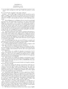 CHAPTER 43 SENATE BILL No[removed]Amended by Chapter 150) AN ACT concerning the pooled money investment board; pertaining to investment in certain corporate bonds; amending K.S.A[removed]Supp[removed]and repealing the exist