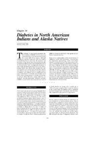 Chapt.34 - Diabetes in North American Indians and Alaska Natives