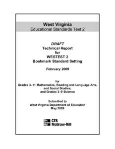 Education in West Virginia / West Virginia Educational Standards Test / Grade / Bookmark / SAT / Education / Evaluation / Education reform
