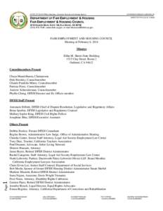 STATE OF CALIFORNIA | Business, Consumer Services and Housing Agency  GOVERNOR EDMUND G.BROWN JR. DIRECTOR PHYLLIS W. CHENG  DEPARTMENT OF FAIR EMPLOYMENT & HOUSING