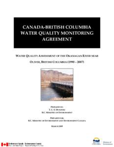 Water Quality Assessment of the Okanagan River near Oliver, B.C.