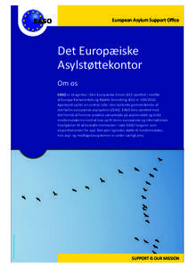 European Asylum Support Office  EASO Det Europæiske	 Asylstøttekontor