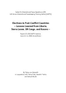International Foundation for Electoral Systems / United States Agency for International Development / Economic Community of West African States / Sierra Leone / International relations / Africa / United Nations