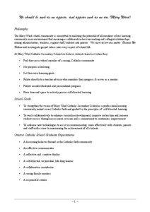 Philosophy of education / Mary Ward Catholic Secondary School / Toronto Catholic District School Board / Student-centred learning / E-learning / 3S Understanding / Personalized learning / Education / Pedagogy / Critical pedagogy