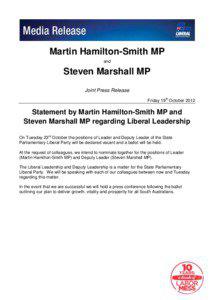 Martin Hamilton-Smith MP and