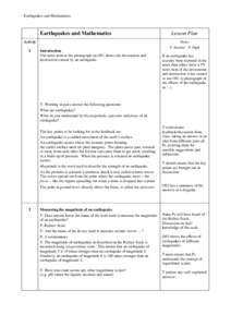 Earthquake / Order of magnitude / Common logarithm / Kashmir earthquake / Geology / Earthquake duration magnitude / Logarithms / Measurement / Richter magnitude scale