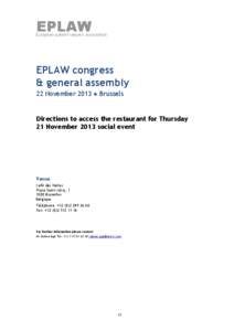 EPLAW  European patent lawyers association EPLAW congress & general assembly