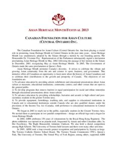 Microsoft Word - Asian Heritage Month CFACI May 2013.doc
