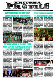 Vol. 22 No. 3  Wednesday, 11th of march, 2015 International Women’s Day commemorated nationwide