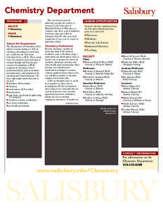 Chemist / American Chemical Society / Science / Academia / University of California /  Berkeley College of Chemistry / Knowledge / Chemistry / Chemistry education / Salisbury University